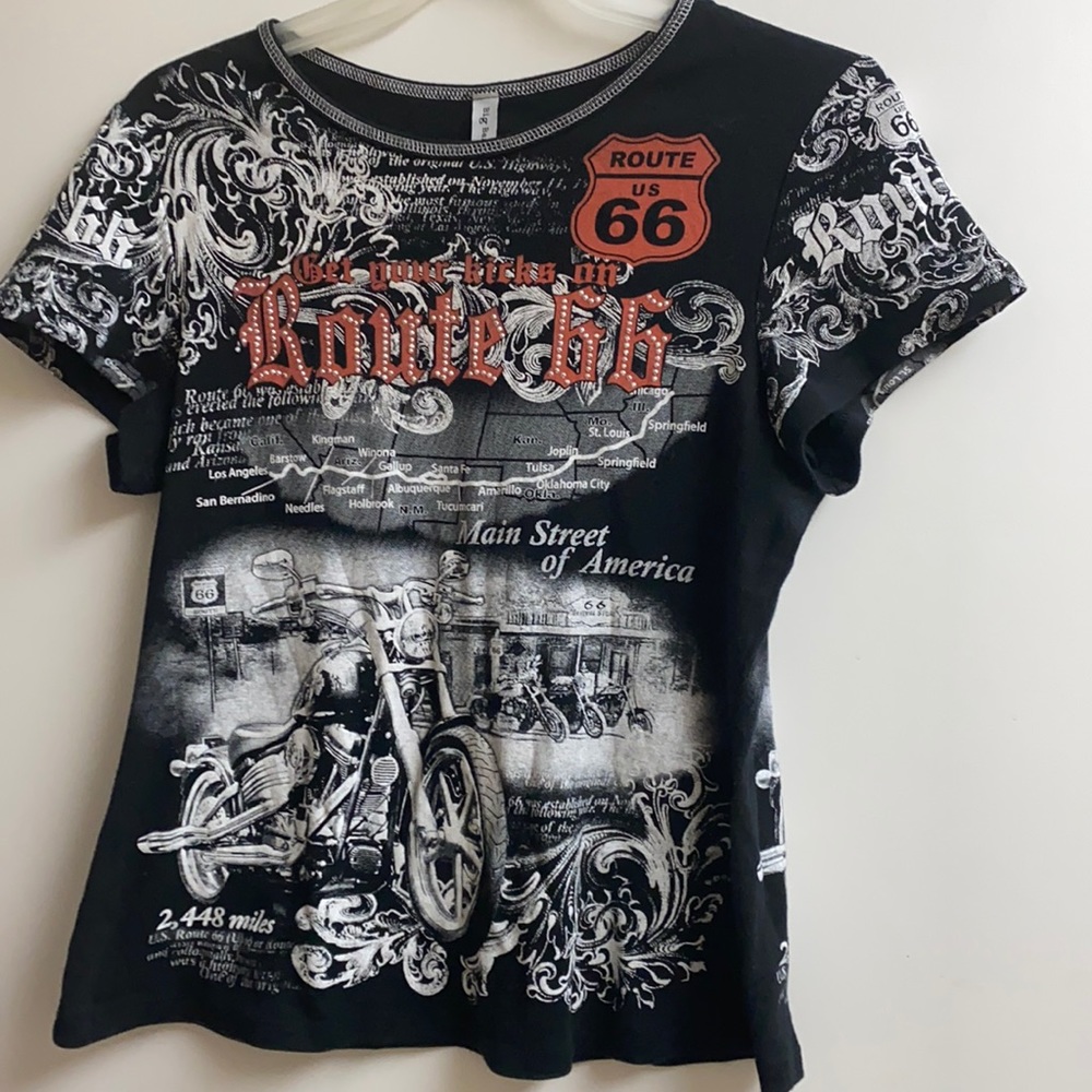 Route 66 black motorcycle shirt